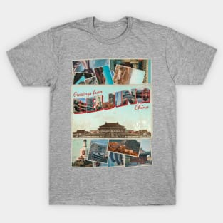 Greetings from Beijing in China Vintage style retro souvenir T-Shirt